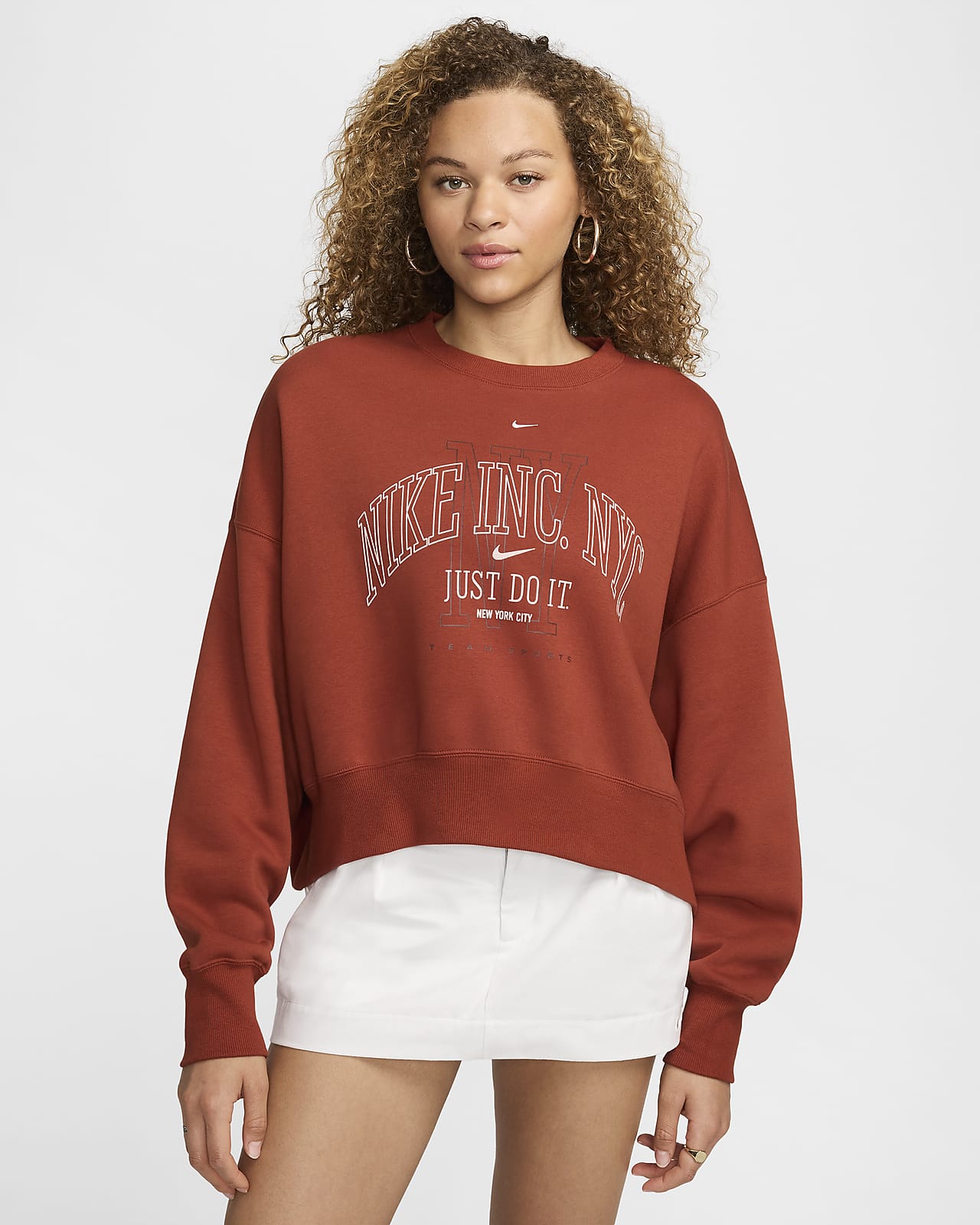 Nike Sportswear Phoenix Fleece Women's Over-Oversized Crew-Neck Graphic Sweatshirt