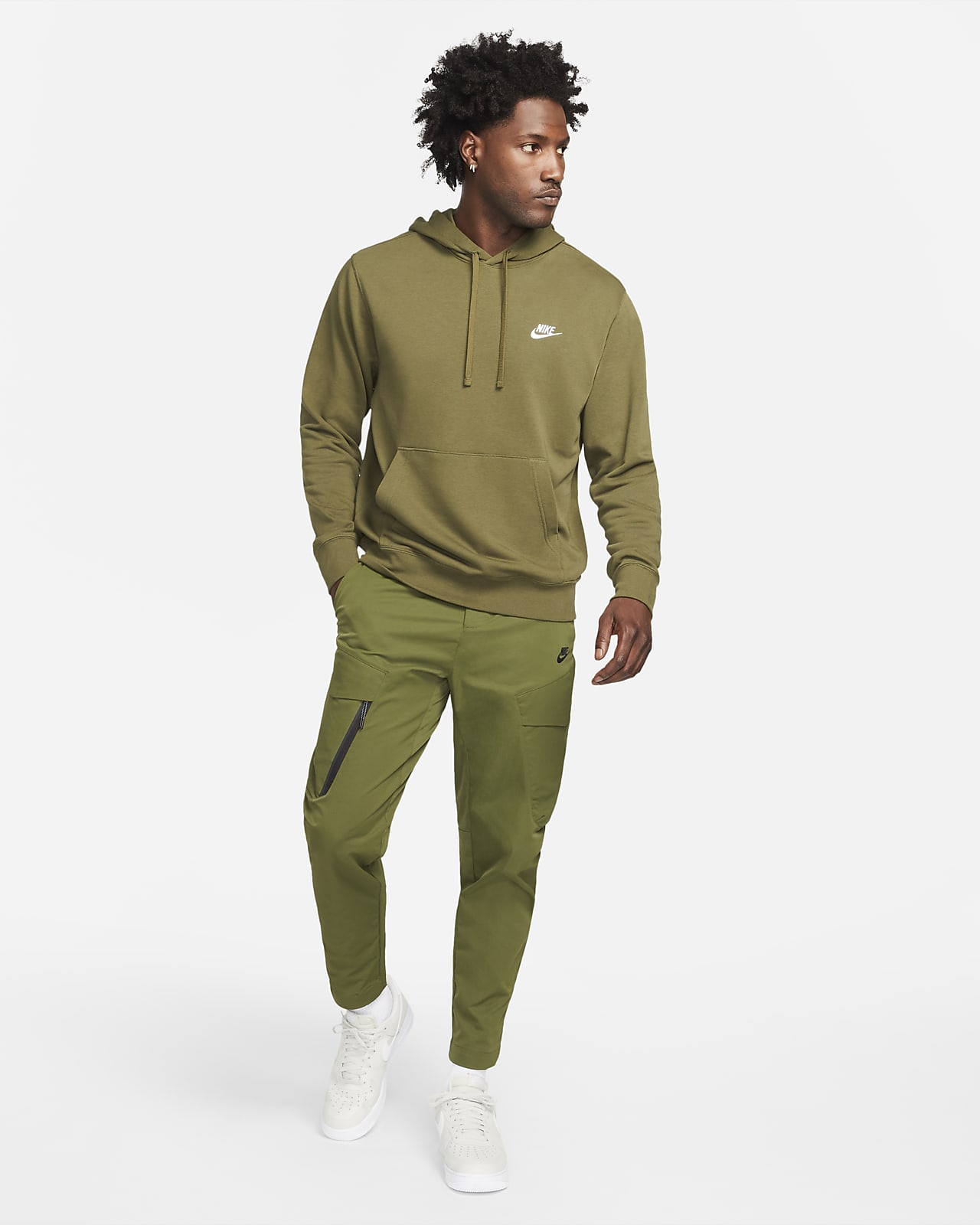 nike green sportswear club sweatshirt