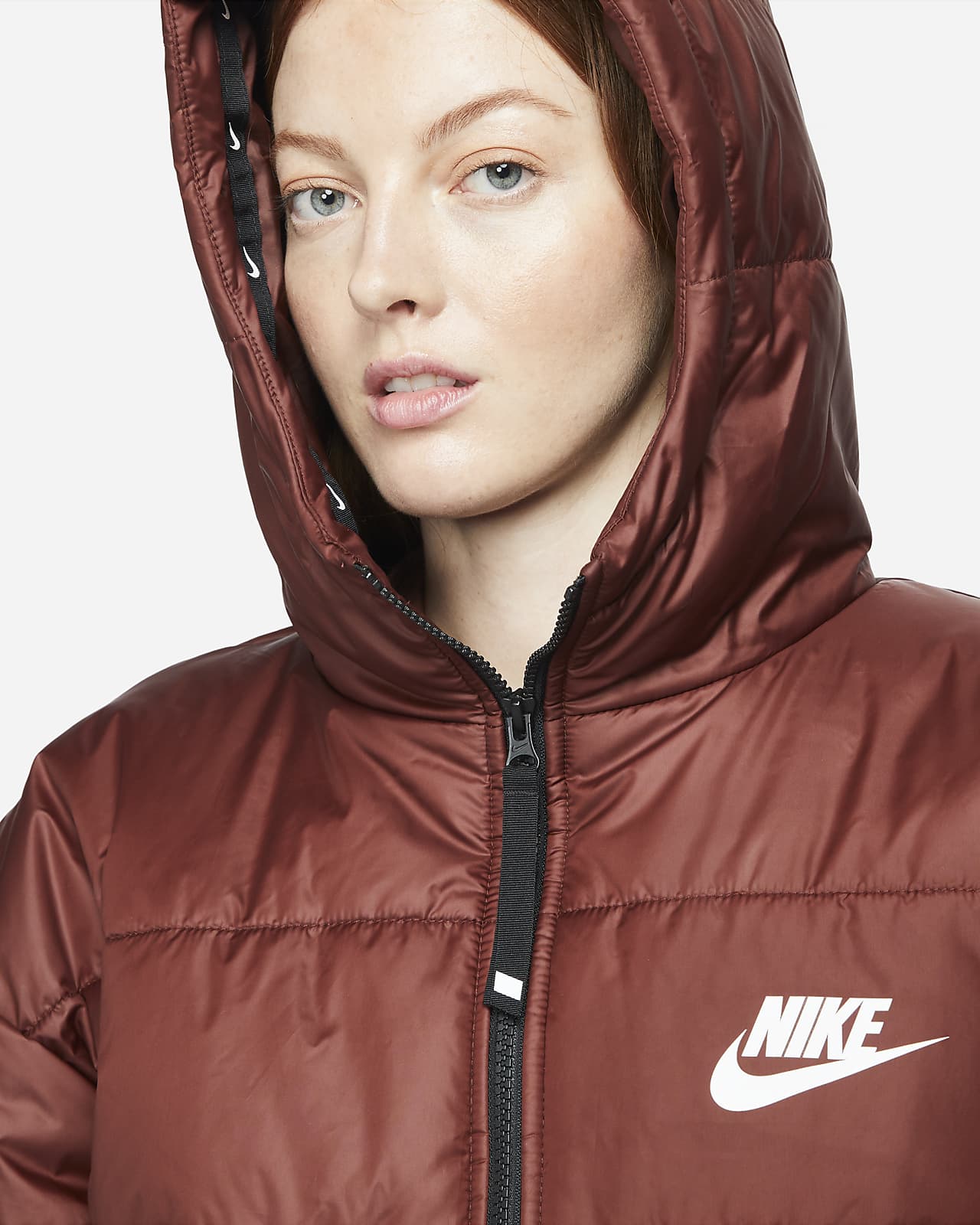 nike winter coat with fur hood