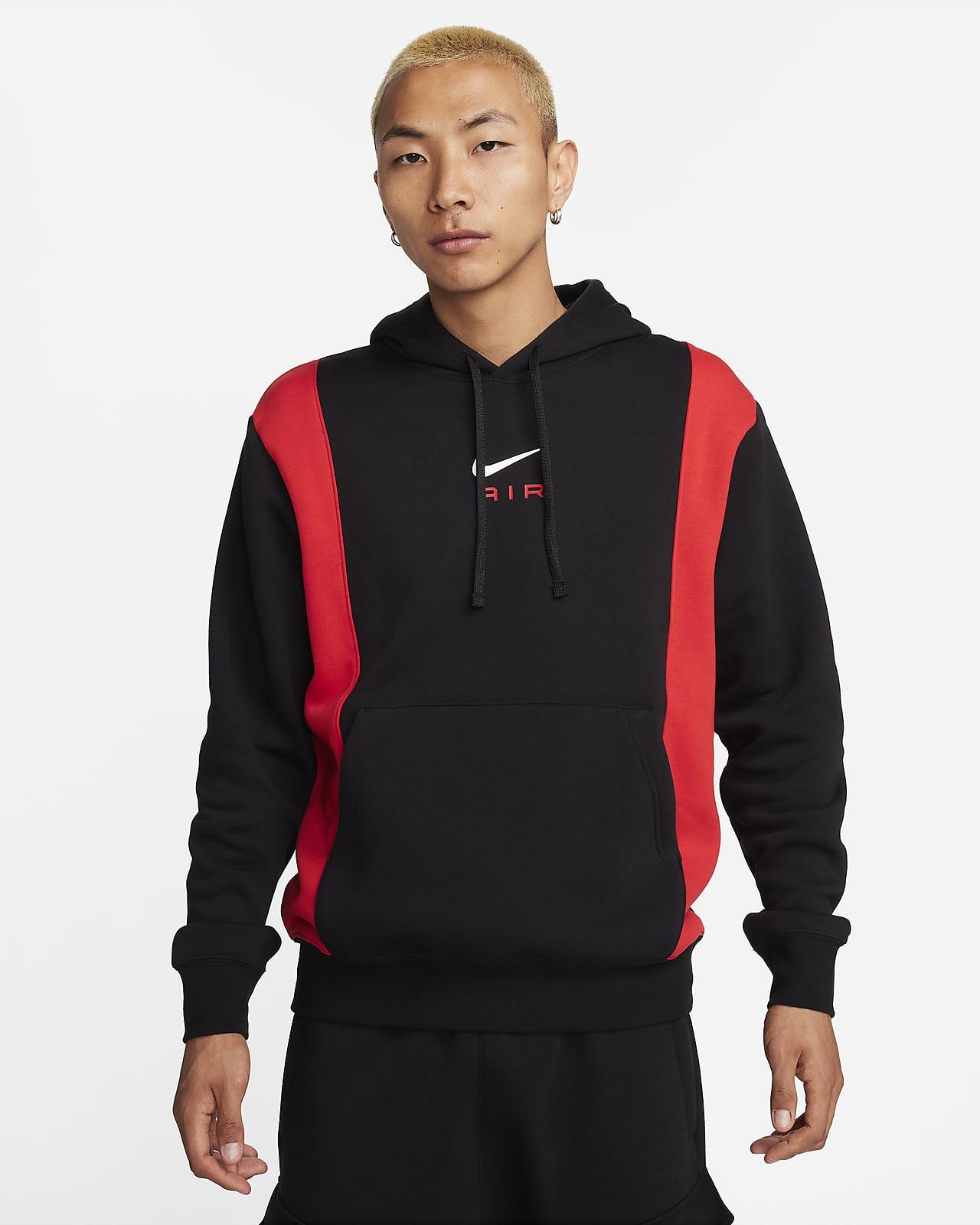 Felpa pullover in fleece con cappuccio Nike Air – Uomo