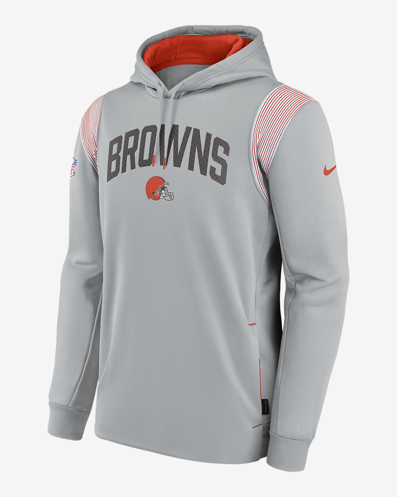 Nike Therma Athletic Stack (NFL Cleveland Browns) Men's Pullover Hoodie