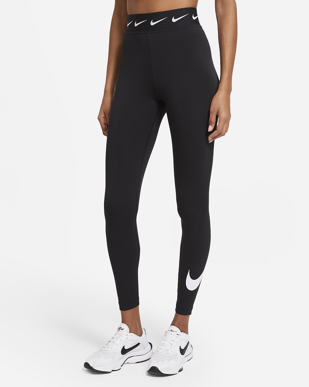 Nike Sportswear Club Yüksek Belli Grafikli Kadın Taytı