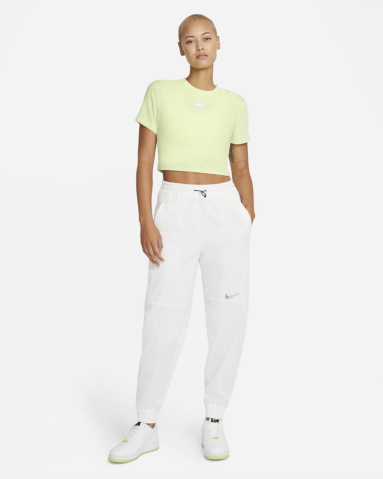 Nike Air Women's Short-Sleeve Crop Top. Nike BE