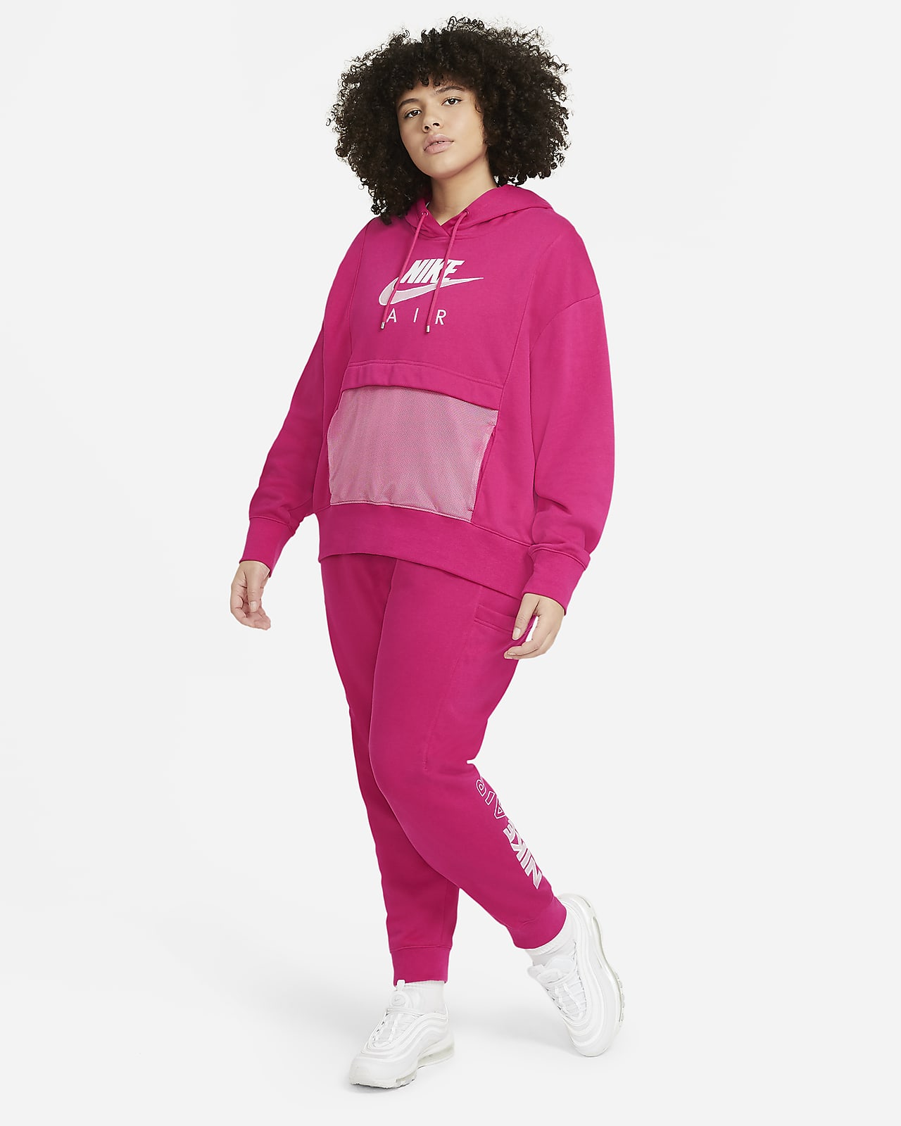 pink nike hoodie plus size