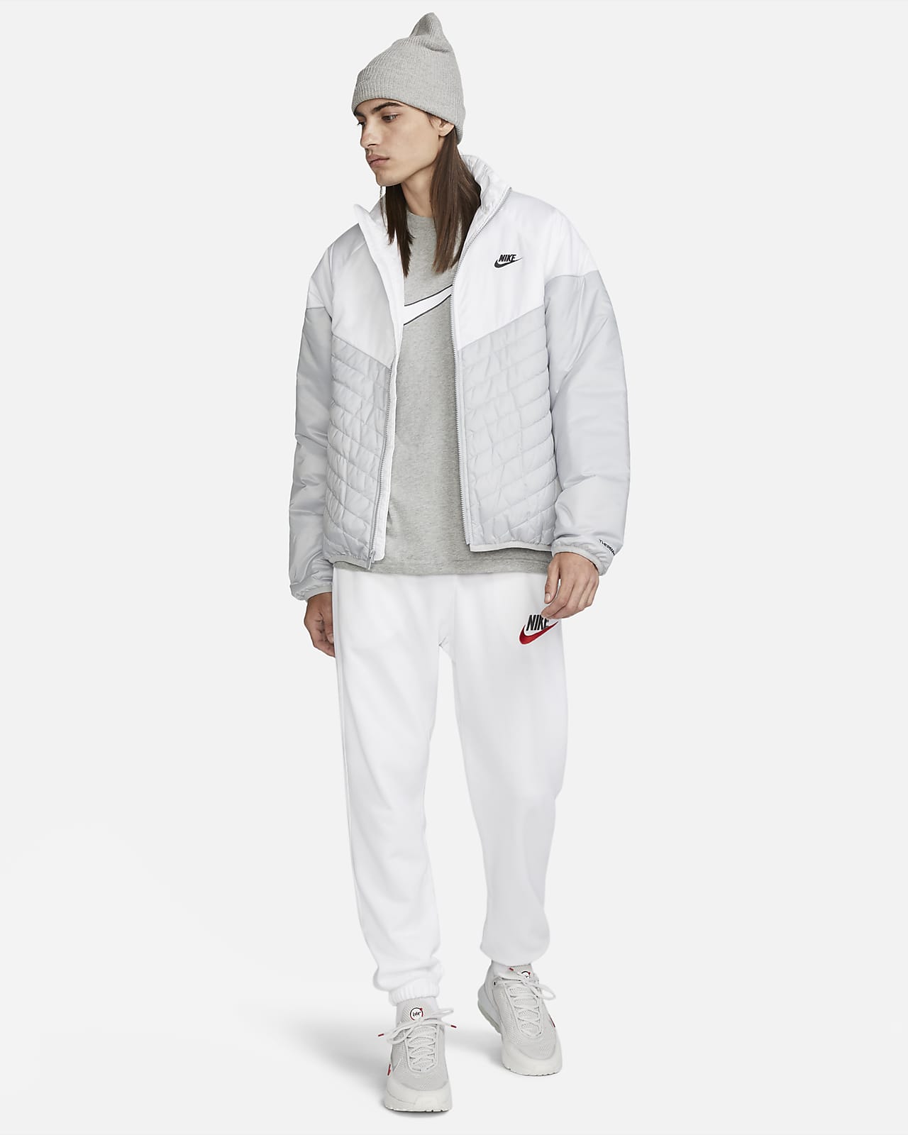 Nike Sportswear Windrunner Men's Hooded Jacket, Smoke Grey/White
