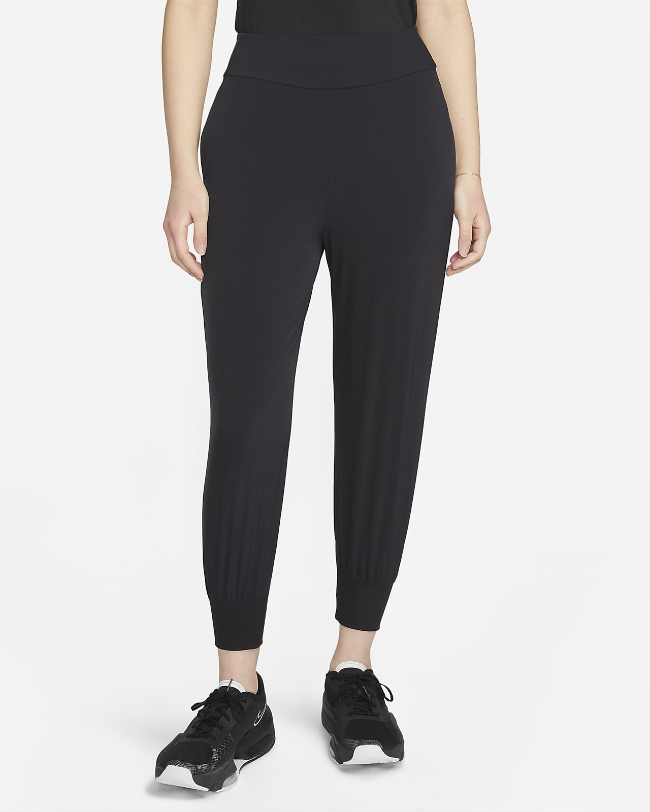 Nike Yoga Dri-FIT 7/8 Fleece Joggers Women - black/iron grey DM7037-010