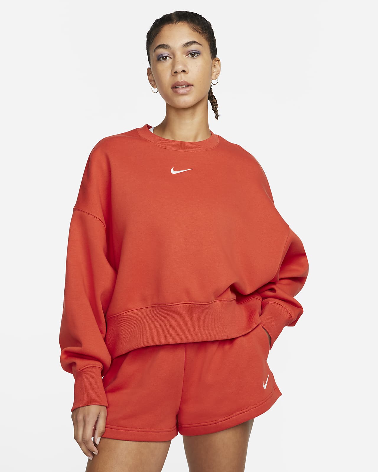 Nike Sportswear Phoenix Sudadera de chándal de cuello redondo extra oversize - Mujer. Nike