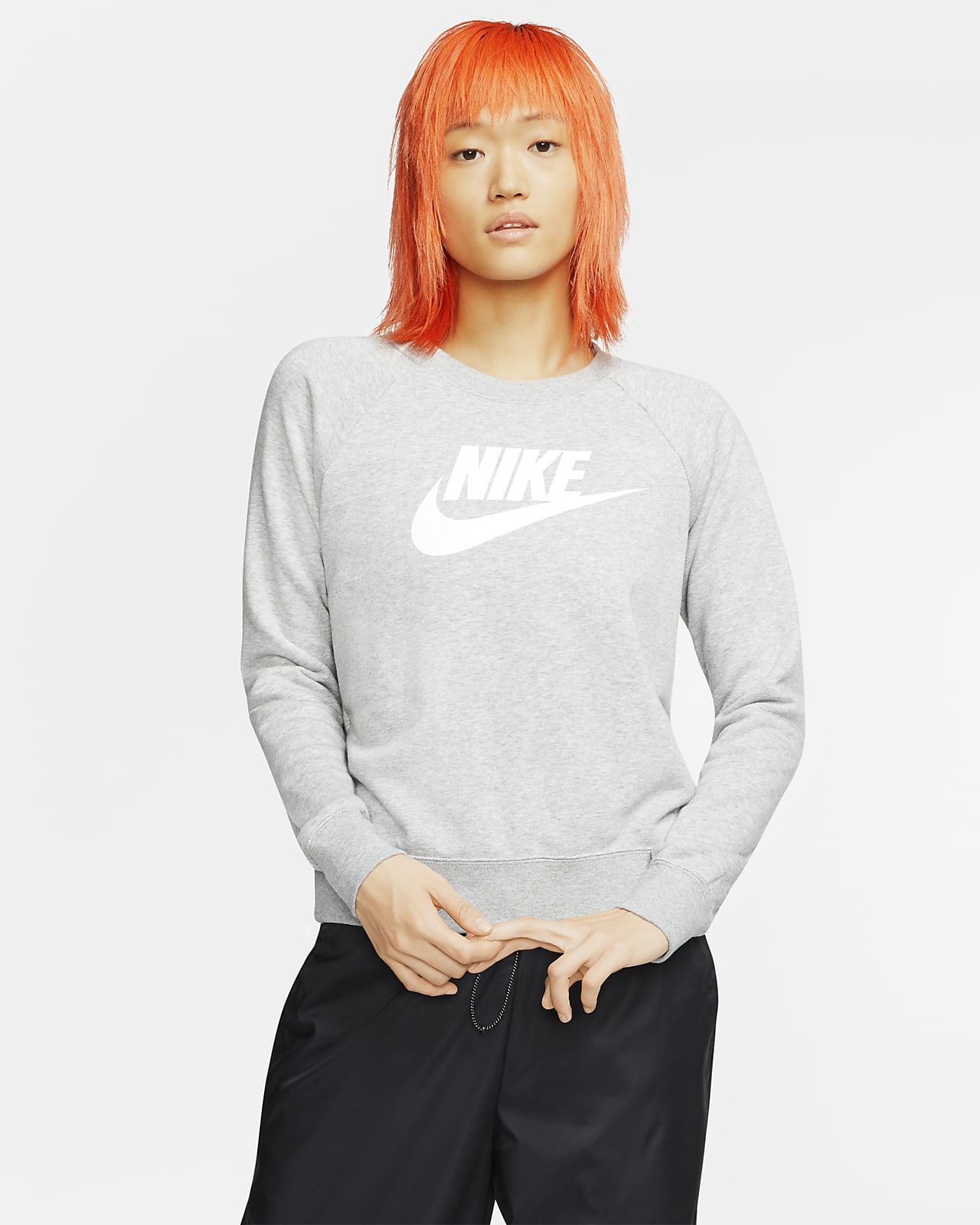 Sweat-shirt en tissu Fleece à col ras-du-cou Nike Sportswear Essential pour Femme