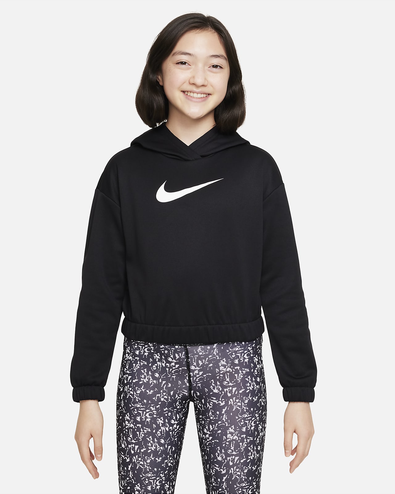 Mikina Nike Therma-FIT s kapucí pro větší děti (dívky)