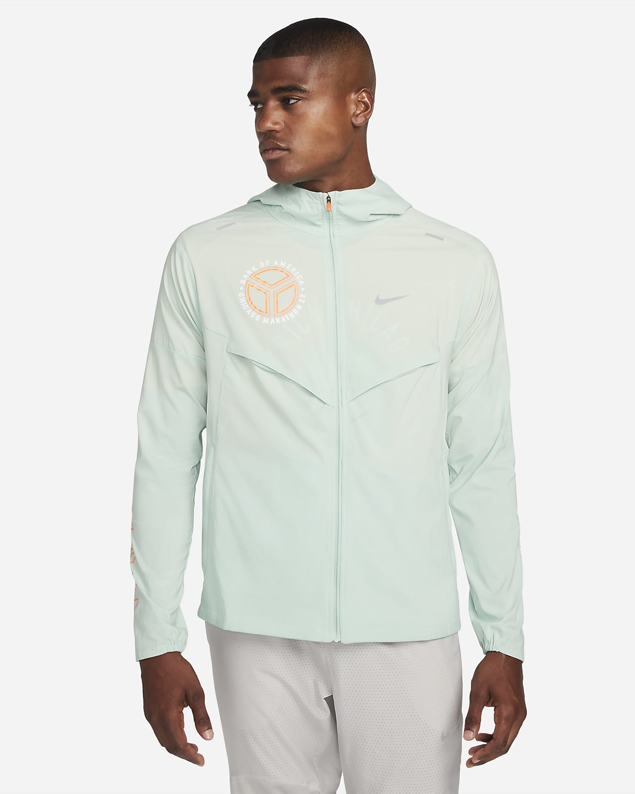 Men's Nike Orange/Charcoal Cleveland Browns Sideline Coaches Half-Zip Short  Sleeve Jacket