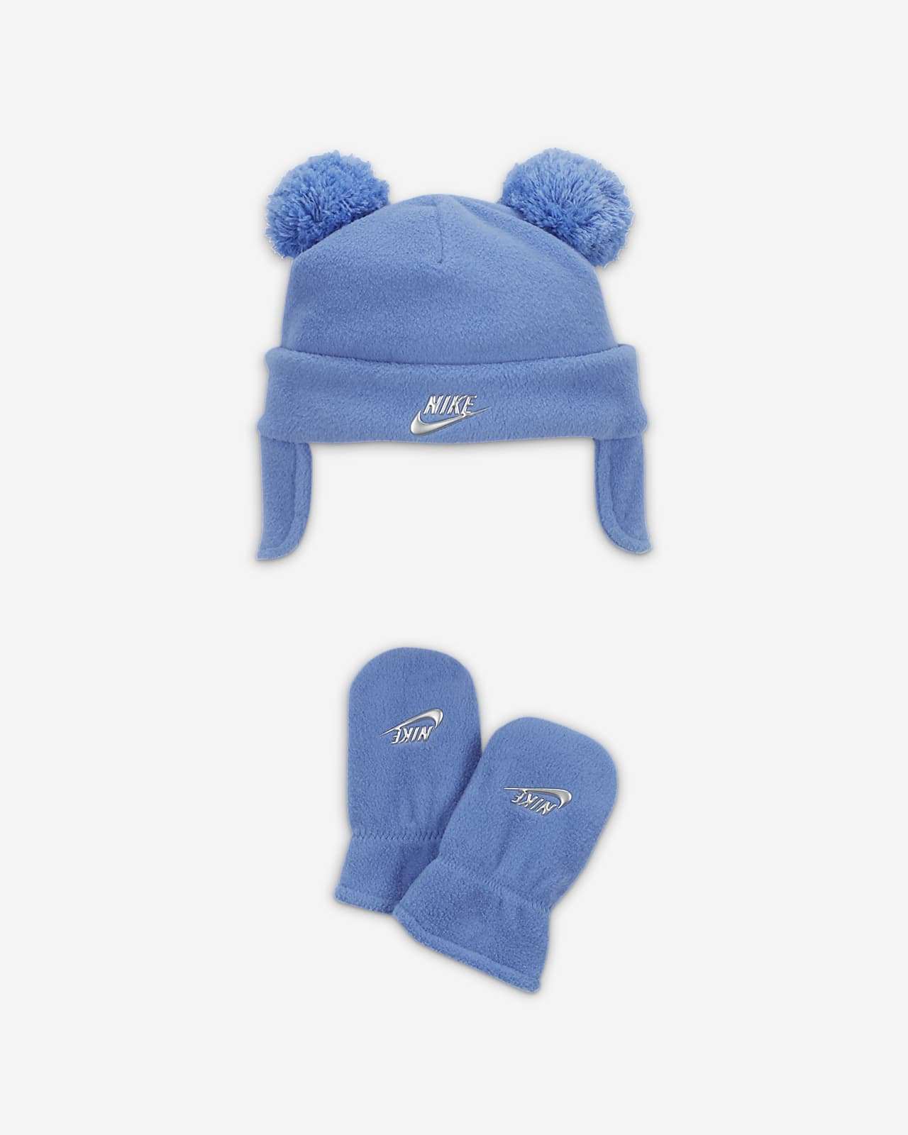Nike Two-Pom Peak Baby Trapper Set Baby 2-Piece Hat Set