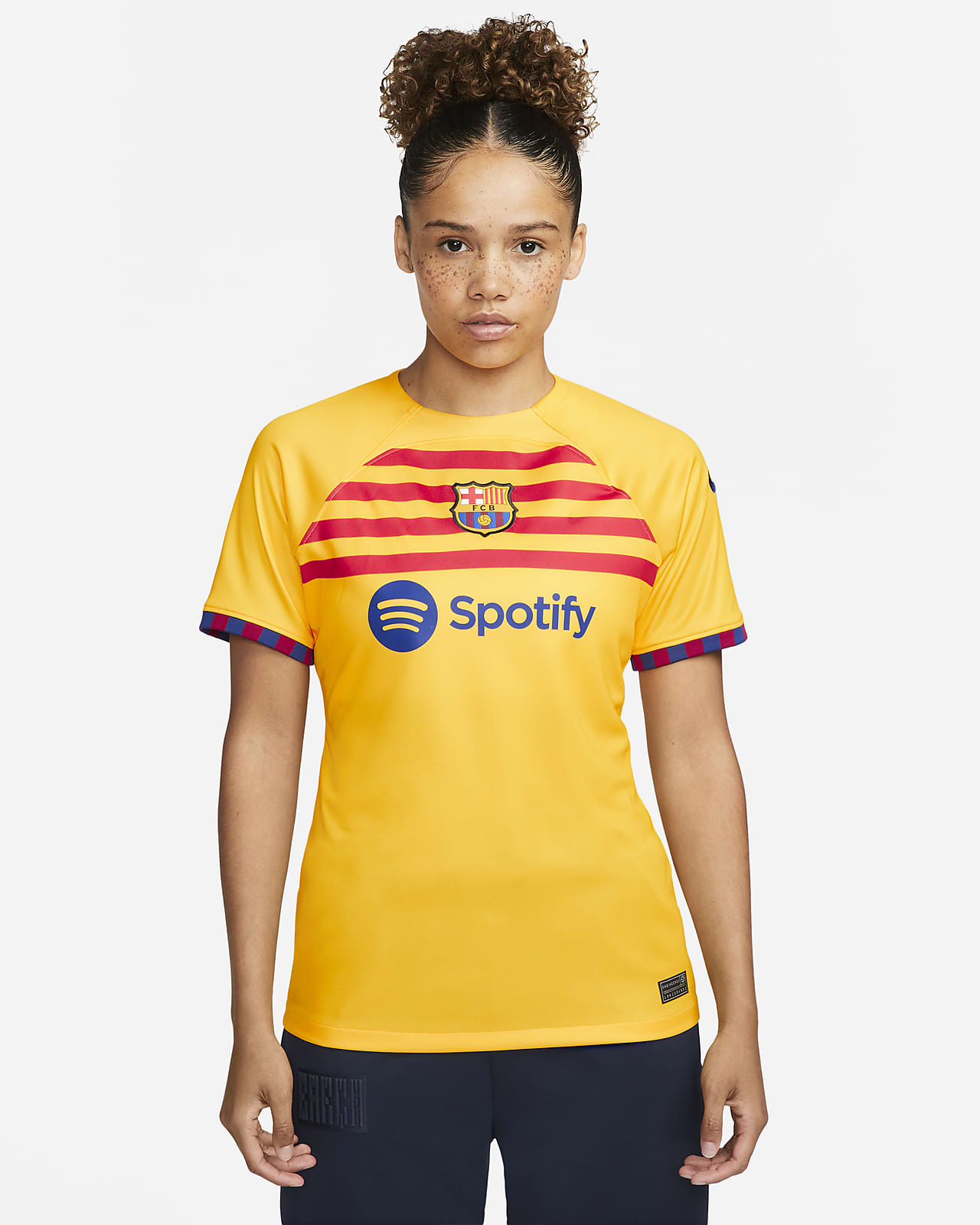 Camisola de futebol Nike Dri-FIT do quarto equipamento Stadium FC Barcelona 2023/24 para mulher