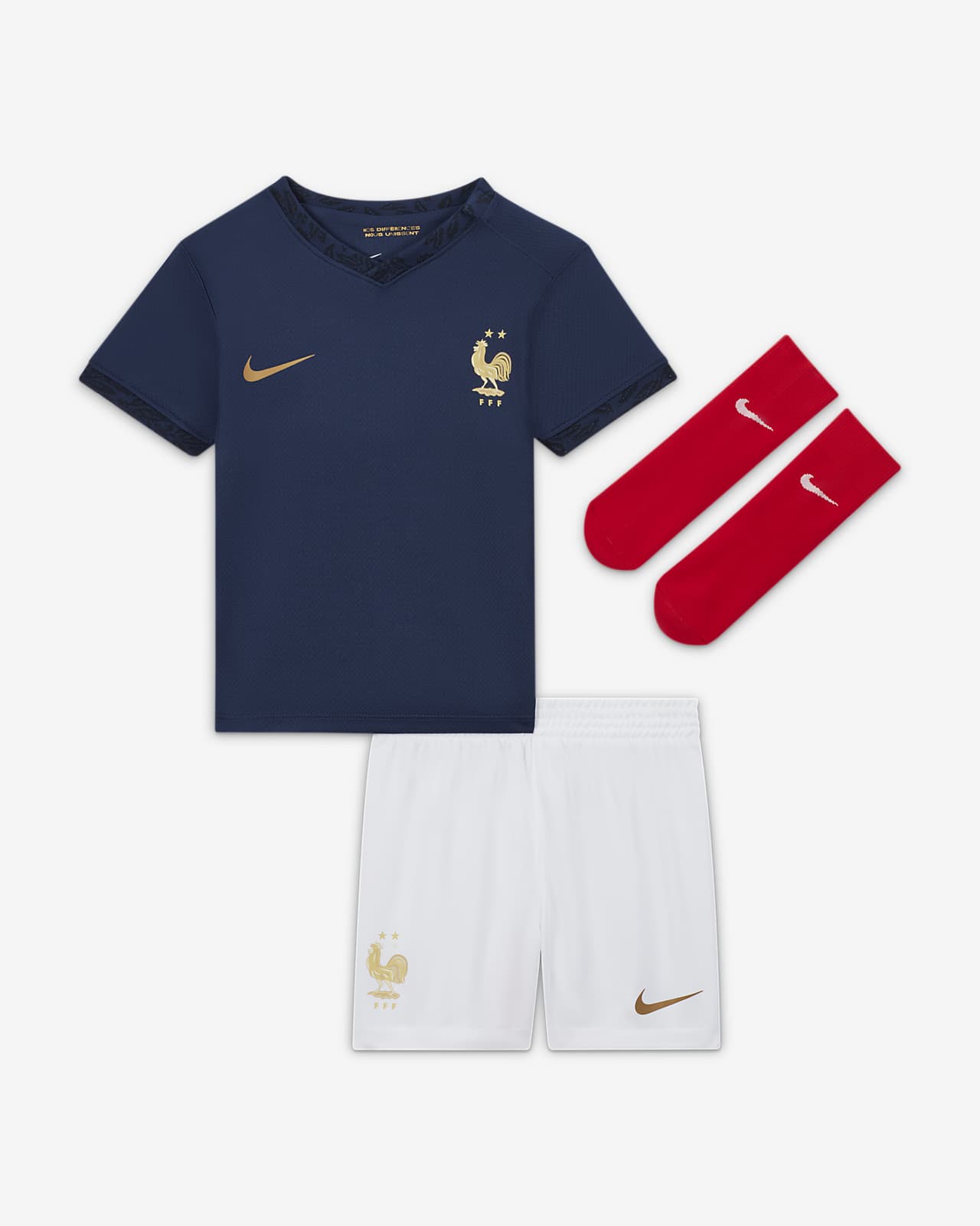 Primera equipación FFF 2022/23 Equipación de fútbol Nike - Niño/a  pequeño/a. Nike ES