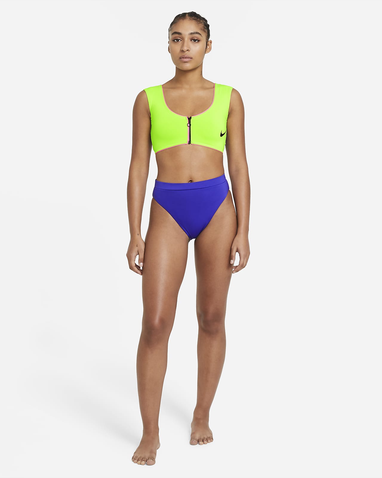 nike color block swimsuit