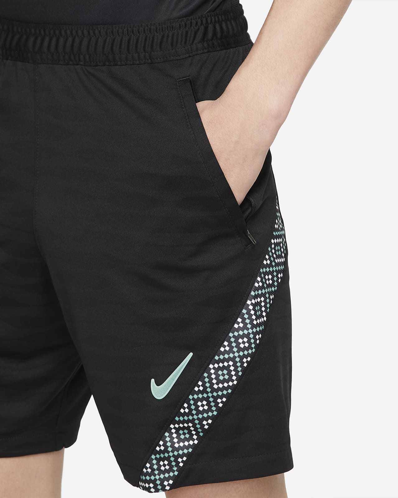 black nike soccer shorts