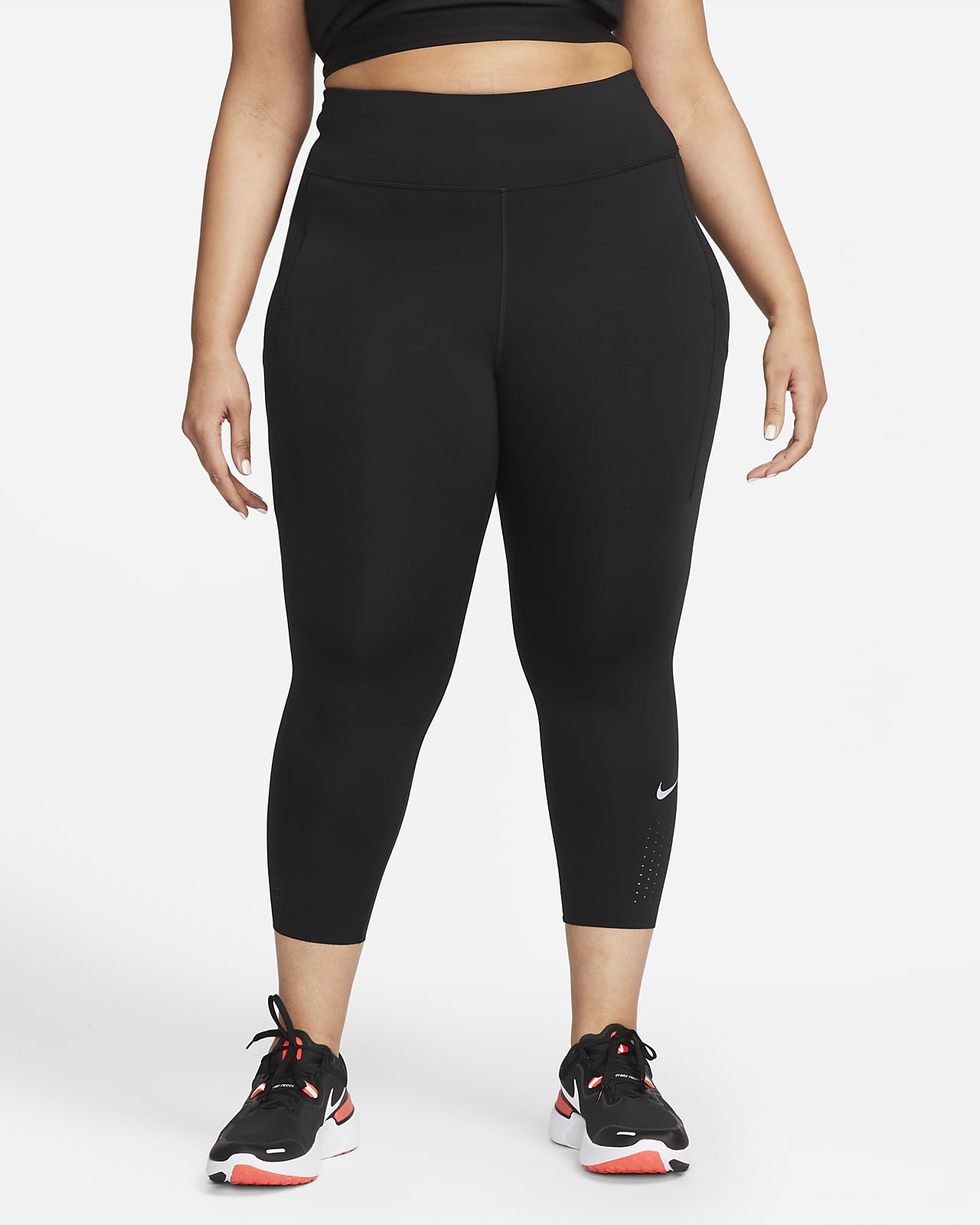 Actuación erección Compositor Nike Epic Luxe Women's Mid-Rise Crop Pocket Running Leggings (Plus Size).  Nike.com