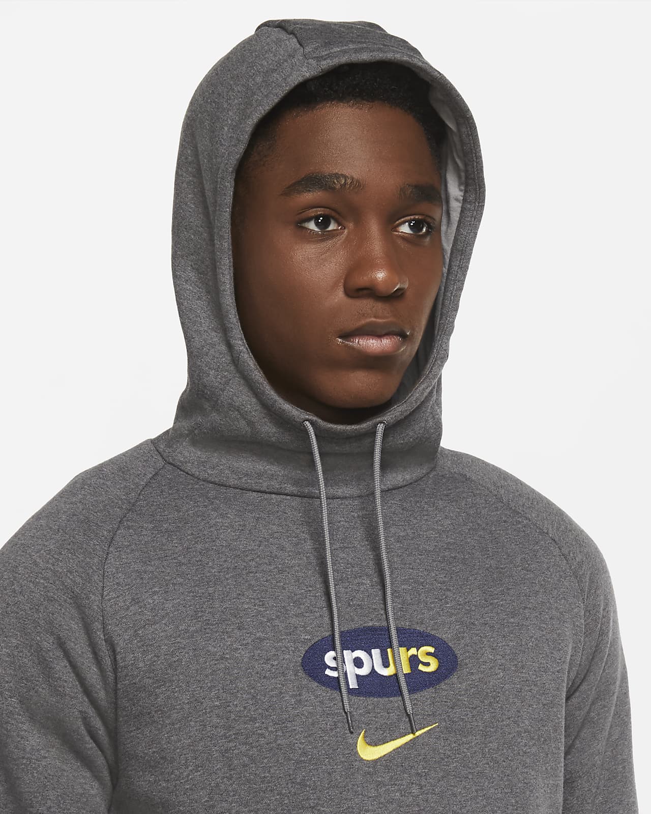 Tottenham Hotspur Men's Fleece Pullover Football Hoodie. Nike NO Tottenham Hotspur FC fleecehettegenser for fotball til store