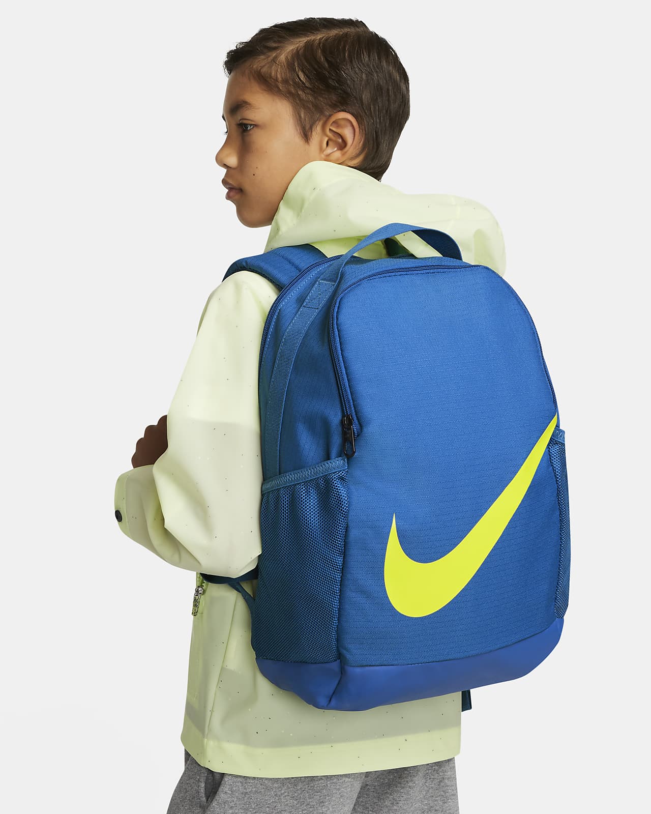 Nike Kids' Brasilia JDI Backpack Game Royal / Game Royal - Atomic Gree