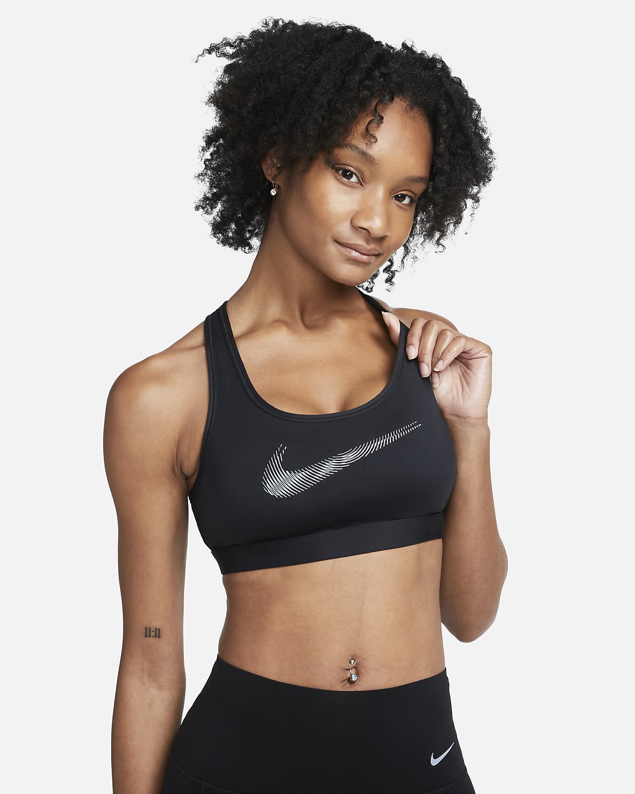 Nike Swoosh Medium-Support Women's Padded Graphic Sports Bra