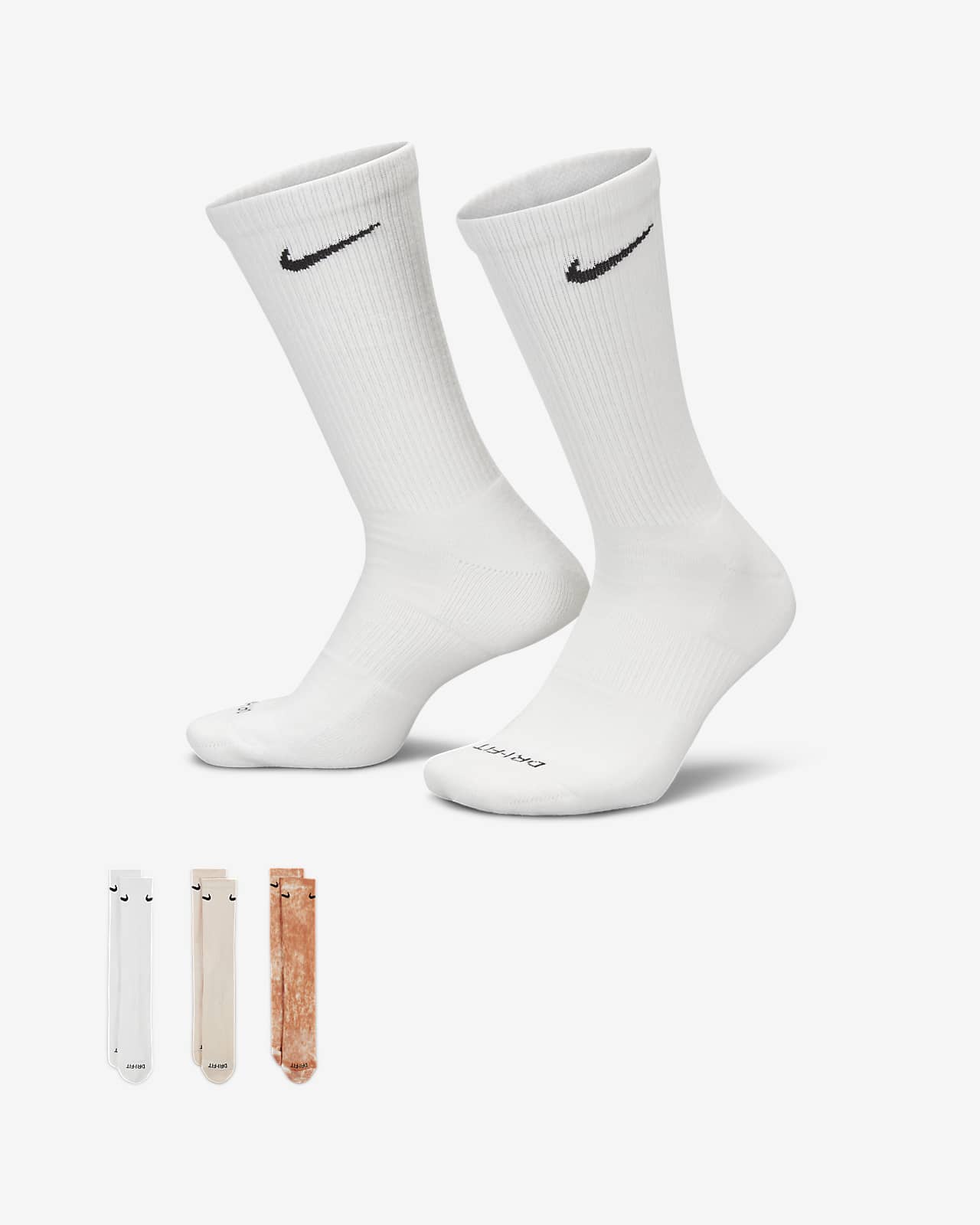 Nike Sneaker Air Force 1 Crew Socks 2 Pairs White