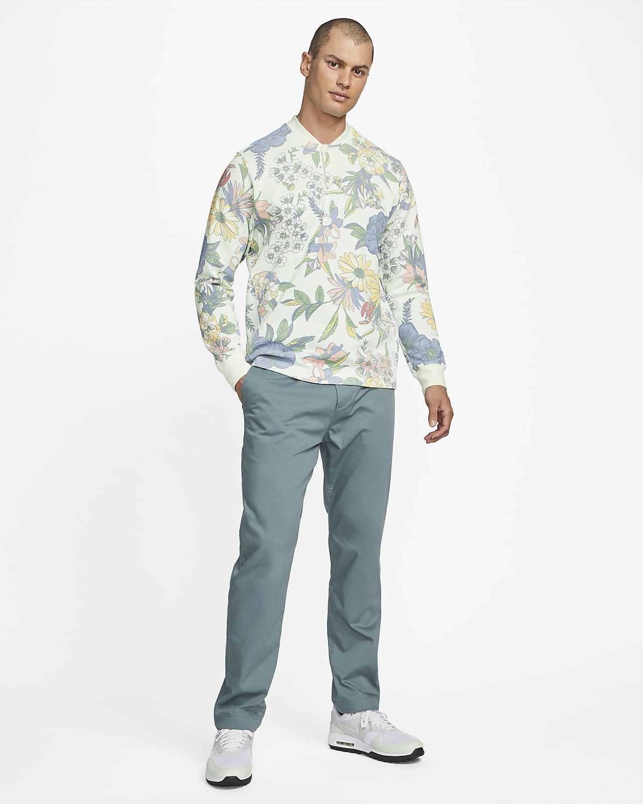 Top de golf floral de manga larga para hombre Nike Dri-FIT. Nike.com