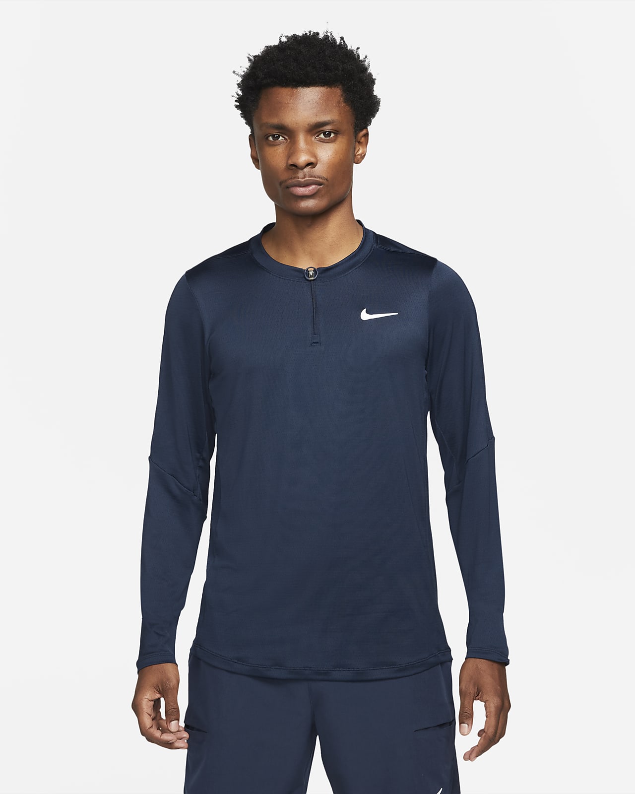 NikeCourt Dri FIT Advantage Yar m Fermuarl Erkek Tenis st