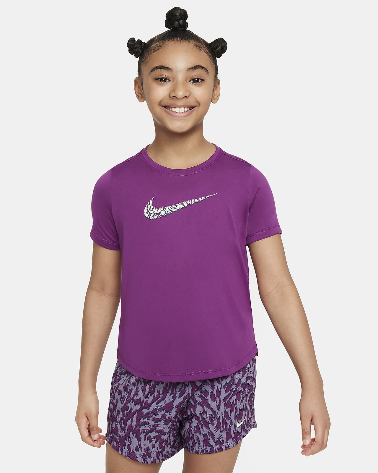Nike One Kurzarm-Trainingsoberteil für ältere Kinder (Mädchen)