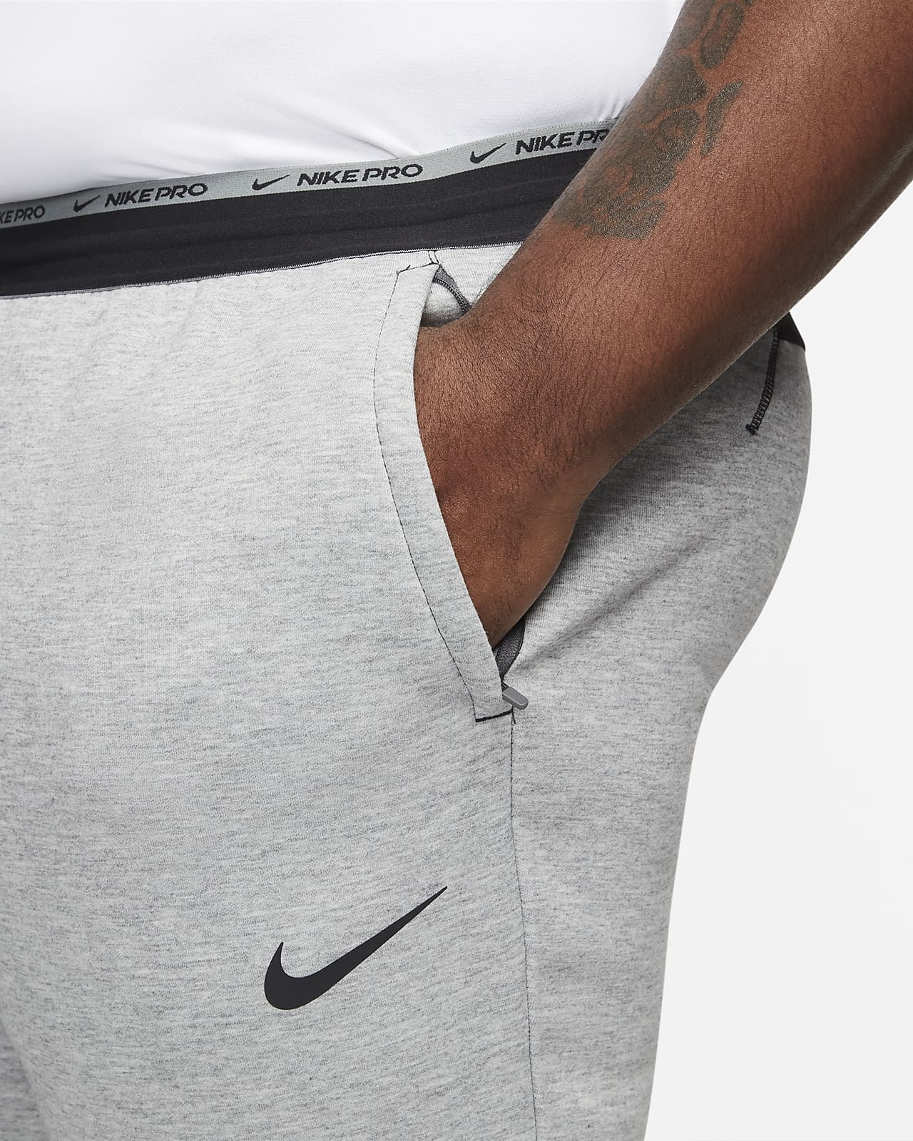 Nike Pro Men's Fleece Pants - black/iron grey CZ2203-010 | BIKE24