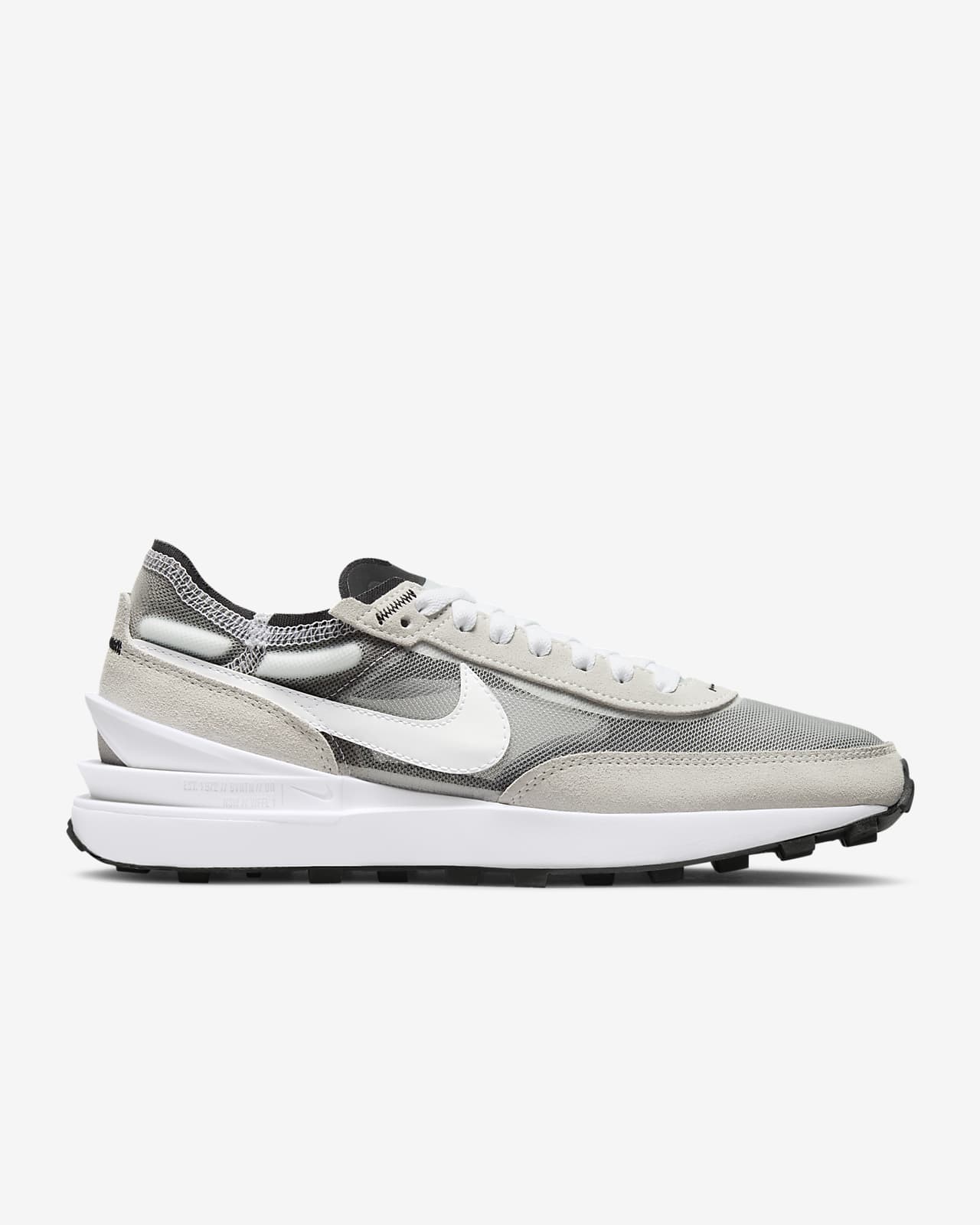 nike waffle one white and black