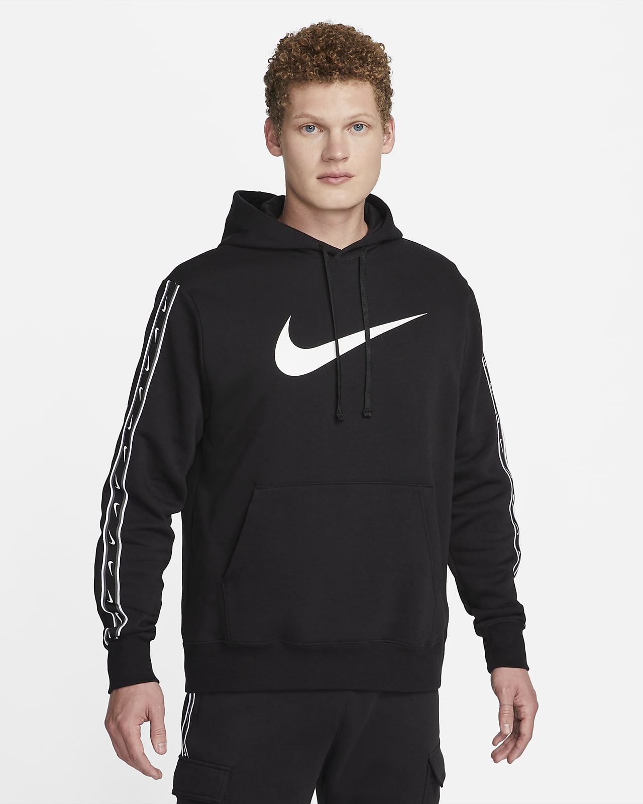 Nike Sportswear CLASSIC TAPE - Winter jacket - black/white/black 