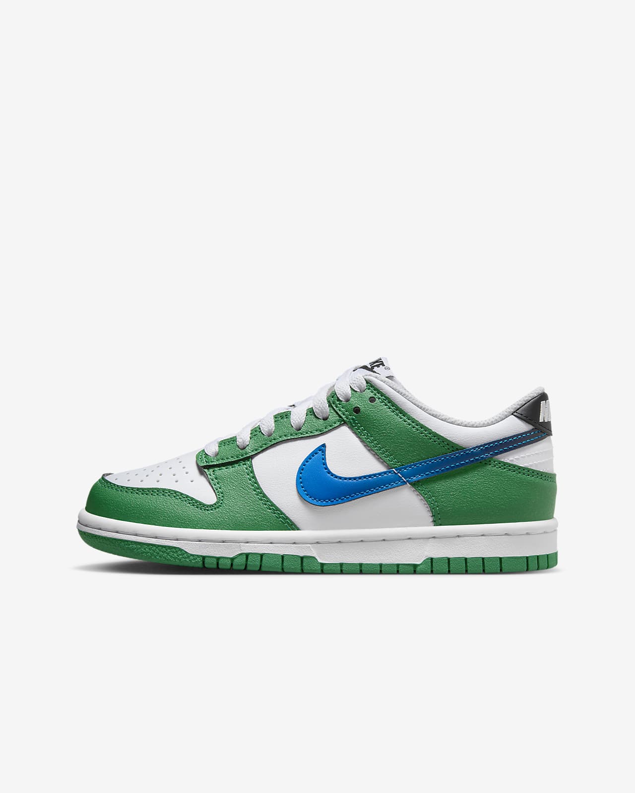 dunk low white green
