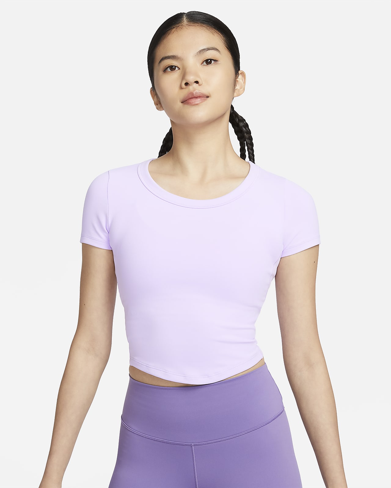 Nike One Fitted 女款 Dri-FIT 短袖短版上衣