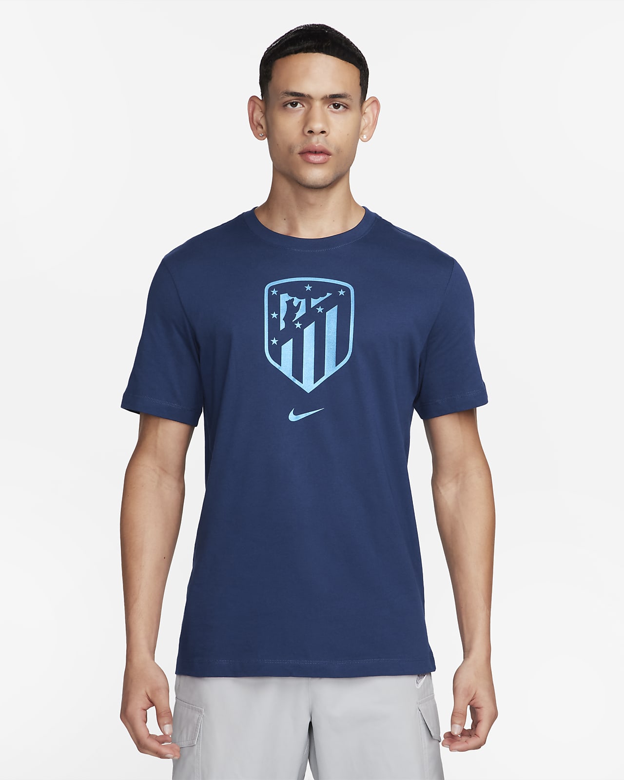 Atl tico Madrid Crest Men s Soccer T Shirt