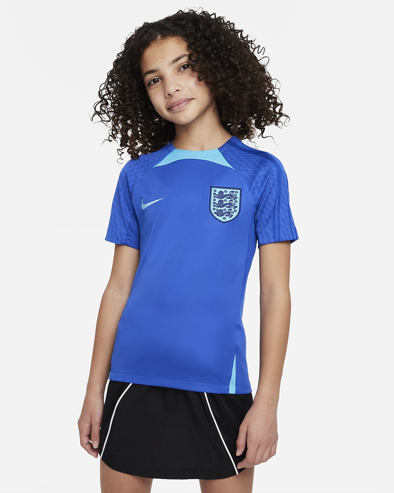 England Strike Nike Dri-FIT Kurzarm-Fußballoberteil für ältere Kinder