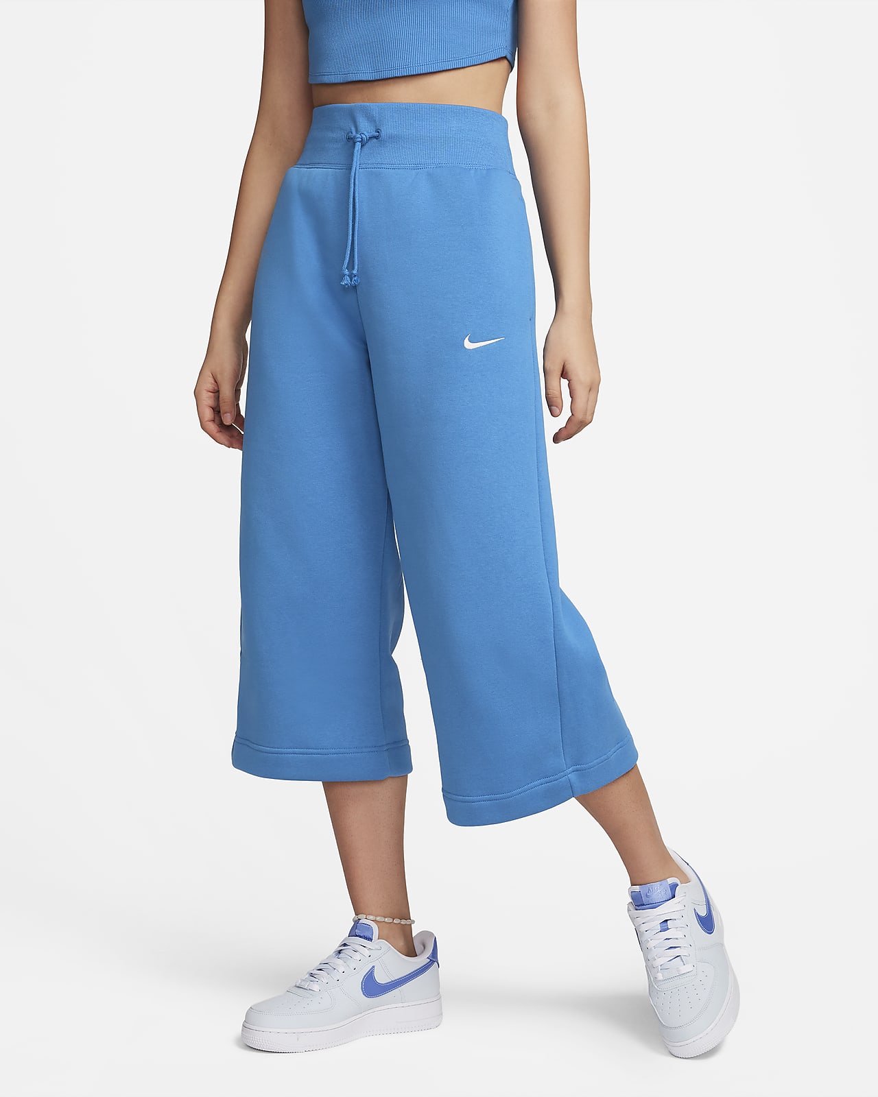 Pantaloni tuta a vita alta e lunghezza ridotta Nike Sportswear Phoenix  Fleece – Donna