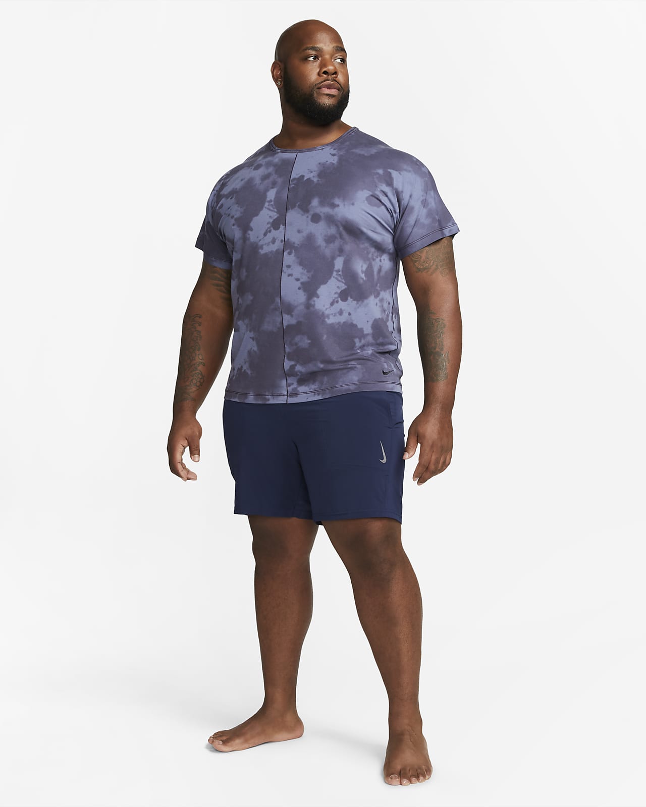 Nike Yoga Dri-Fit T-Shirt Blue Mens Size XL Tall Loose Fit DM6583-412 NWT