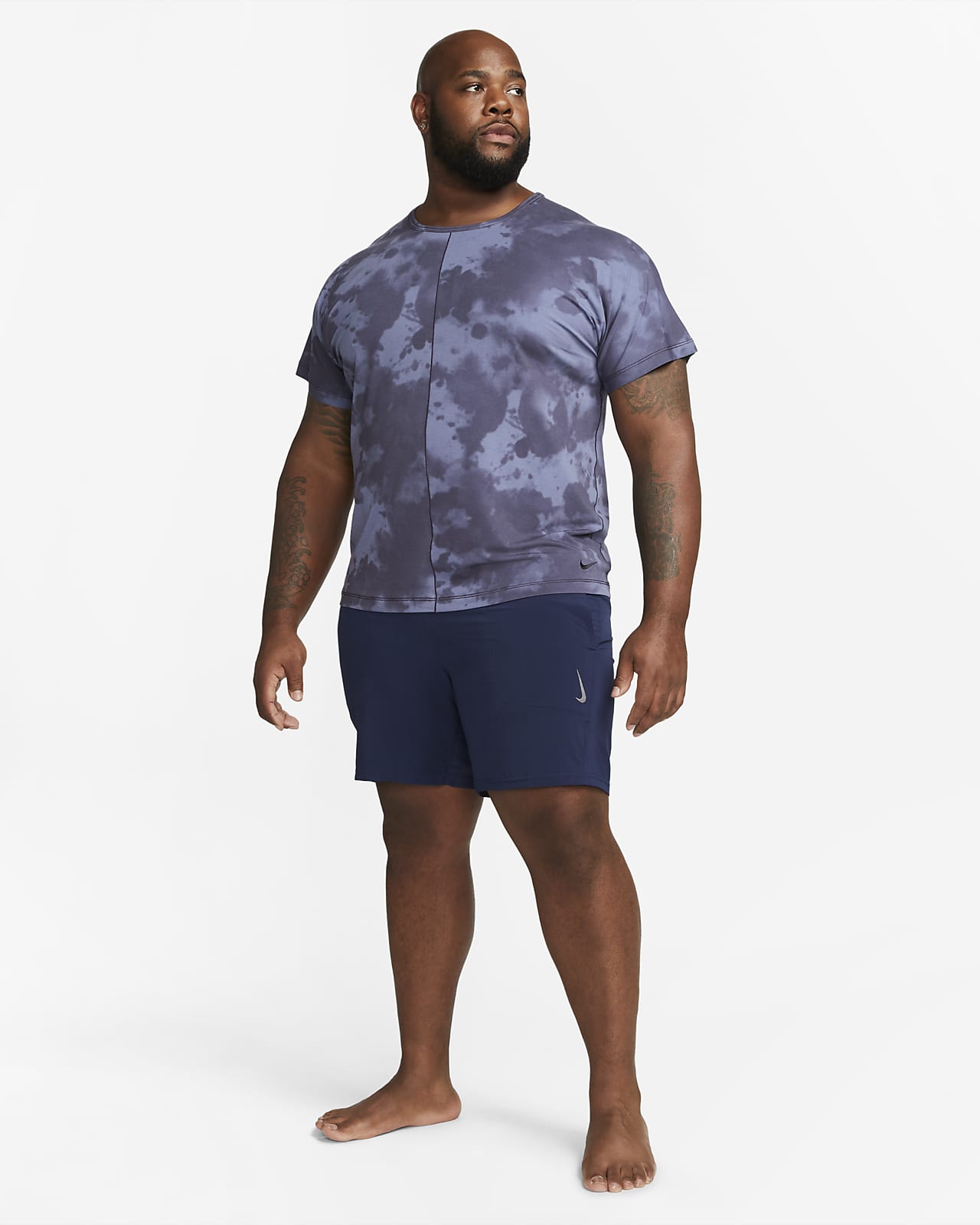Maglia da yoga a manica corta con stampa all over Nike Dri FIT Uomo