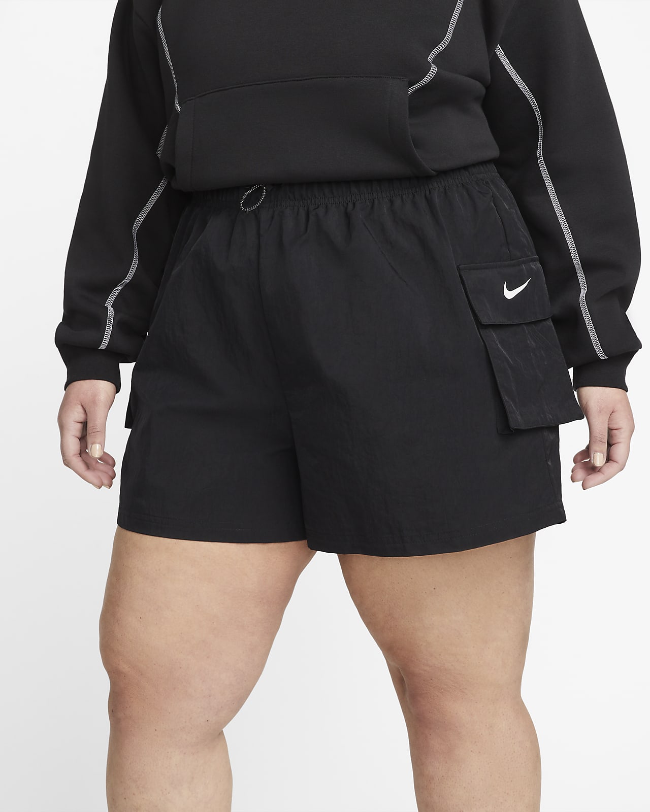 Nike Sportswear Women's Woven High-Rise Shorts (Plus Size). Nike BG