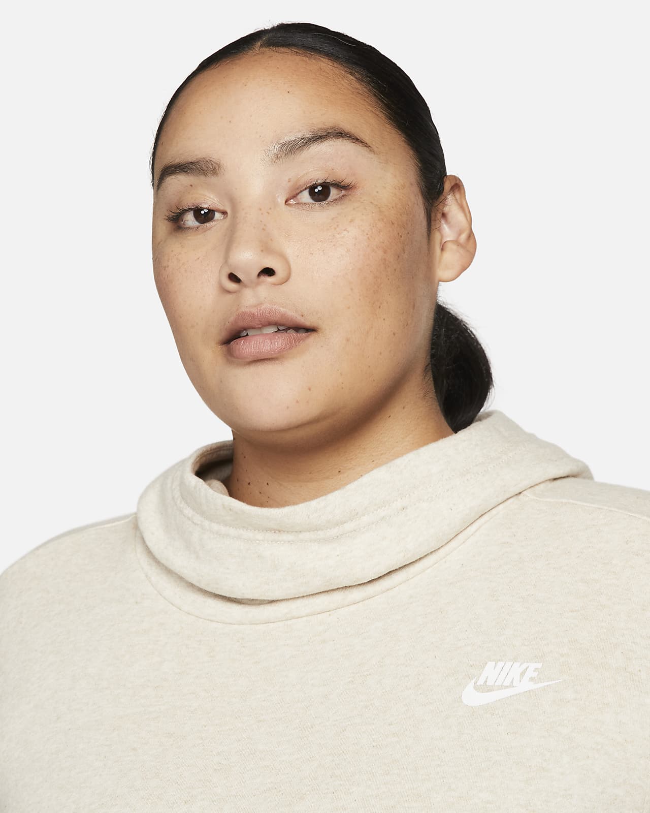 Nike Sportswear Women's Fleece Funnel-Neck Hoodie (Plus Size). Nike.com