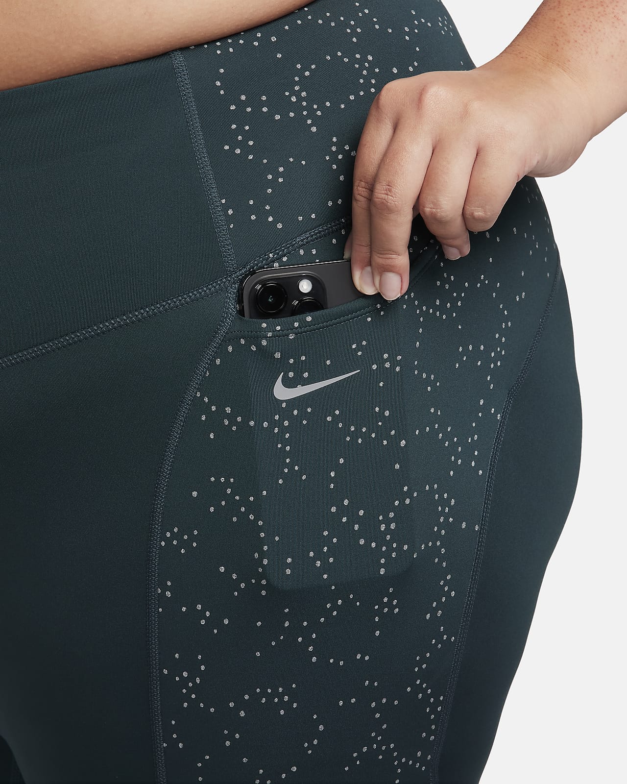 Nike Women's Pro Mid-rise 7/8 Leggings (plus Size) In Black