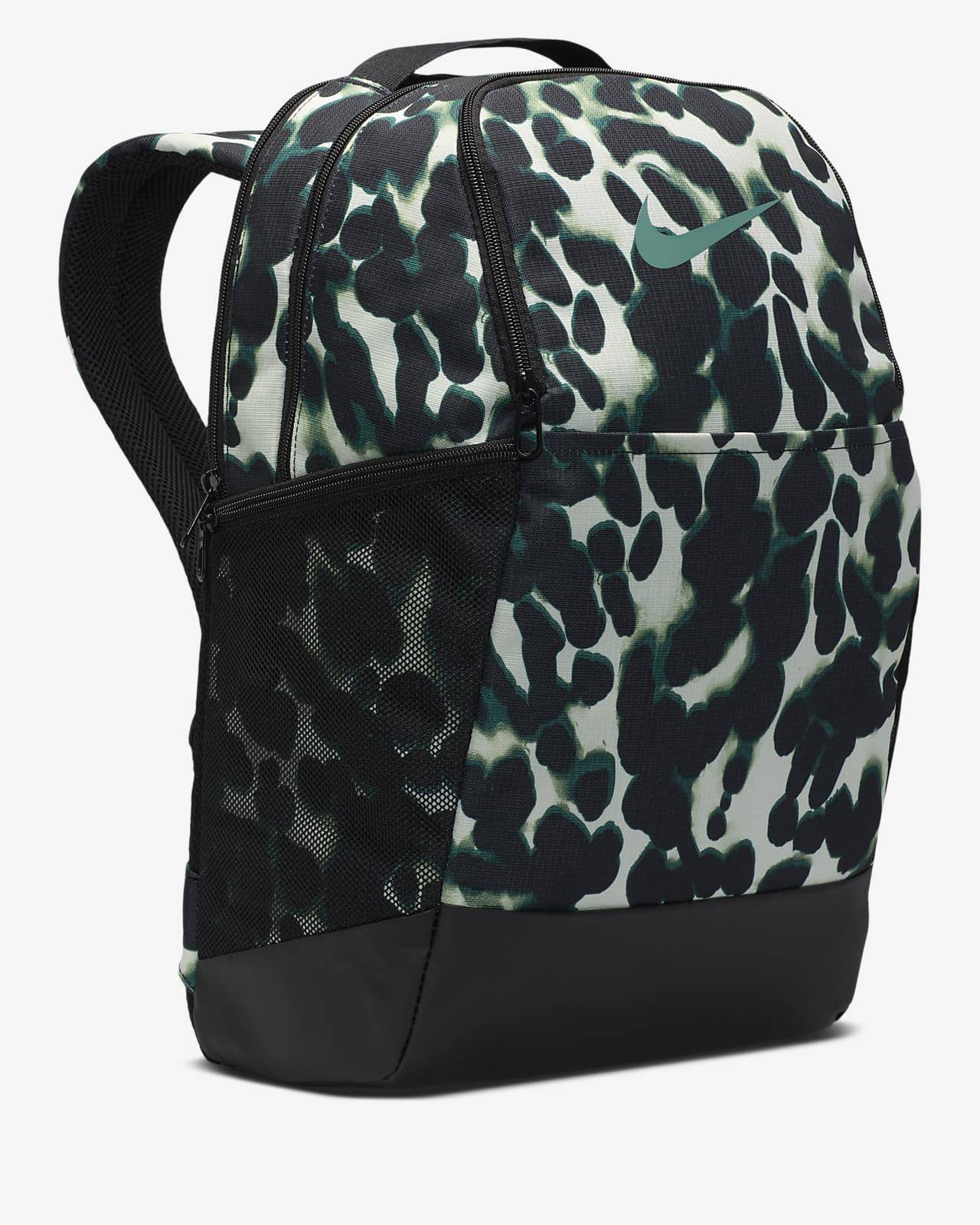 Nike Brasilia Printed Training Backpack XL Medium Olive Black DQ5228 222