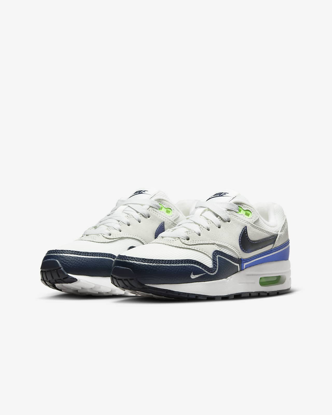 Nike air max 1 white sales and grey