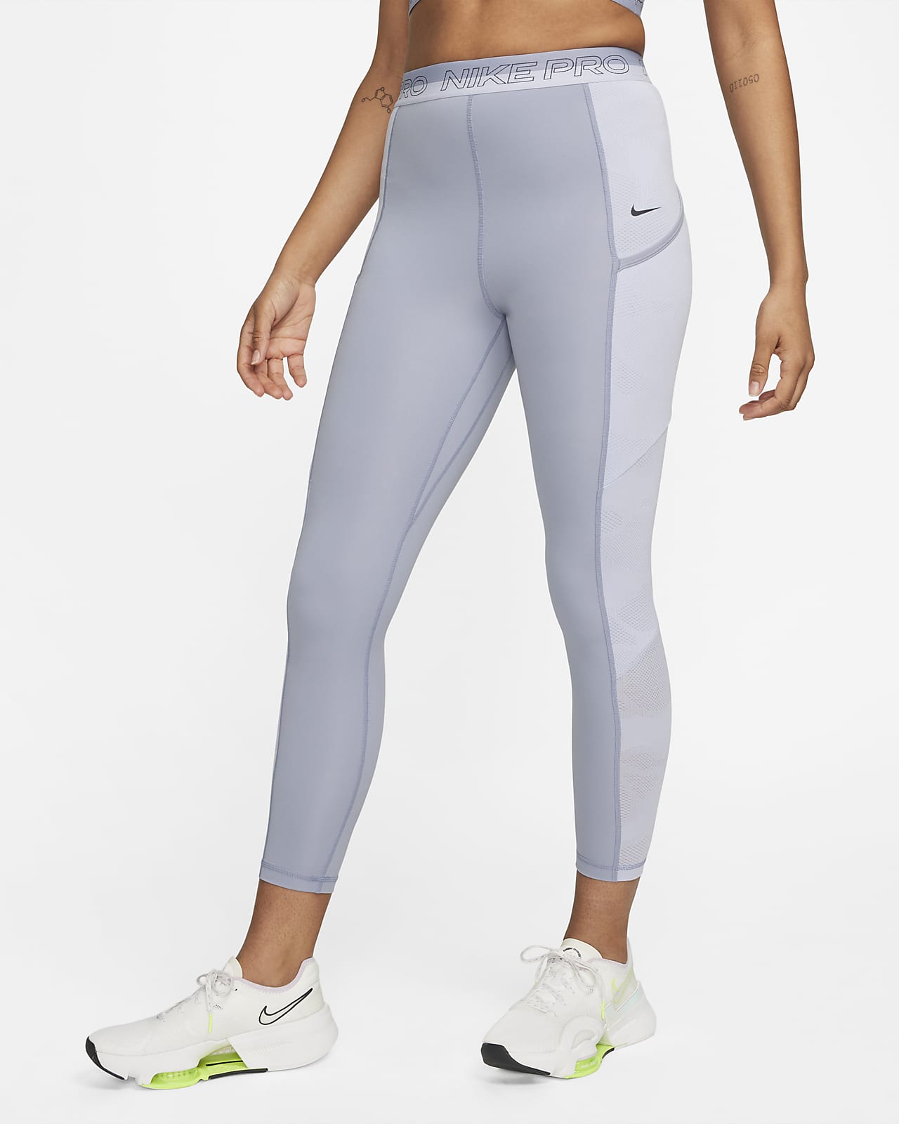 galería pub cráter Leggings de entrenamiento de 7/8 y cintura alta para mujer Nike Pro con  bolsillos. Nike.com