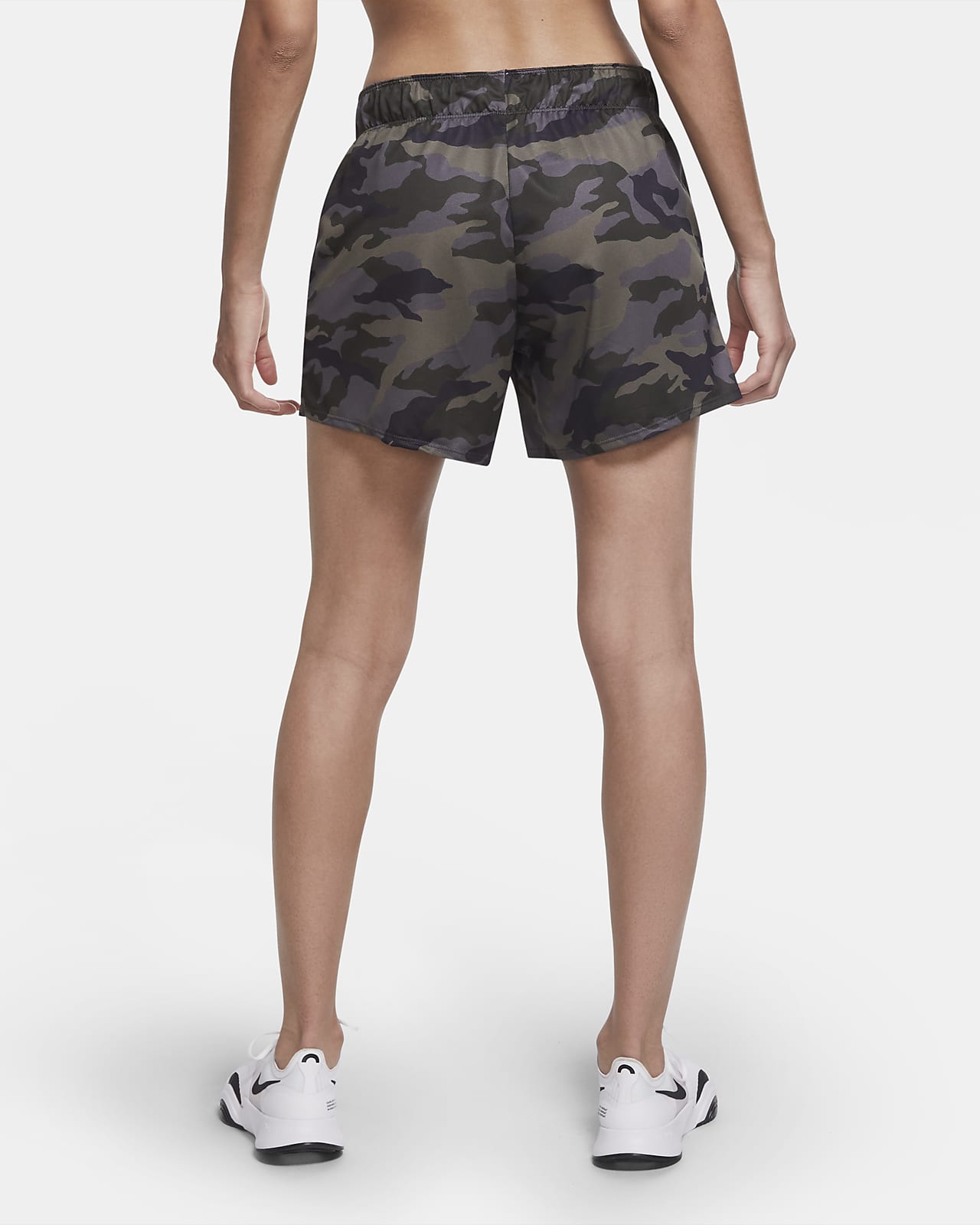 nike dry women's rebel attack camo shorts