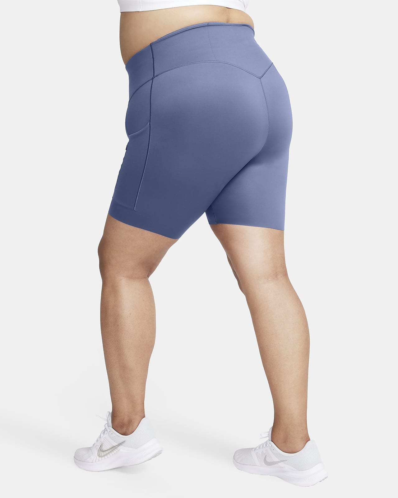 Shop Plus Size Yoga Shorts With Pocket with great discounts and