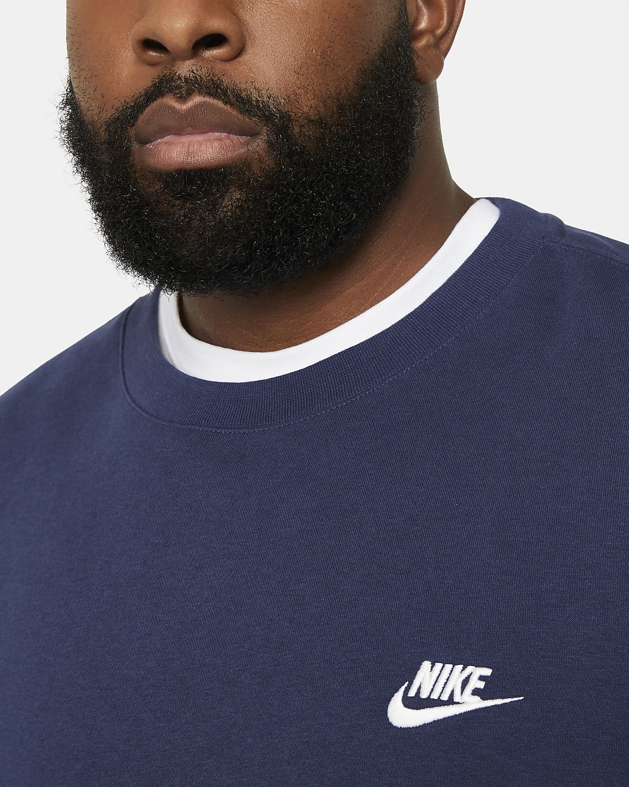 Nike club crew discount neck sweat in navy