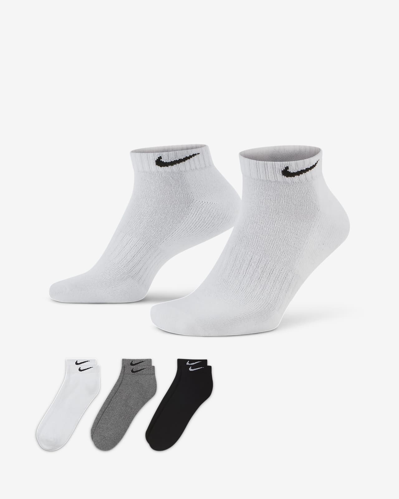 Nike Everyday Cushioned Training Ankle Socks (3 Pairs). Nike IN