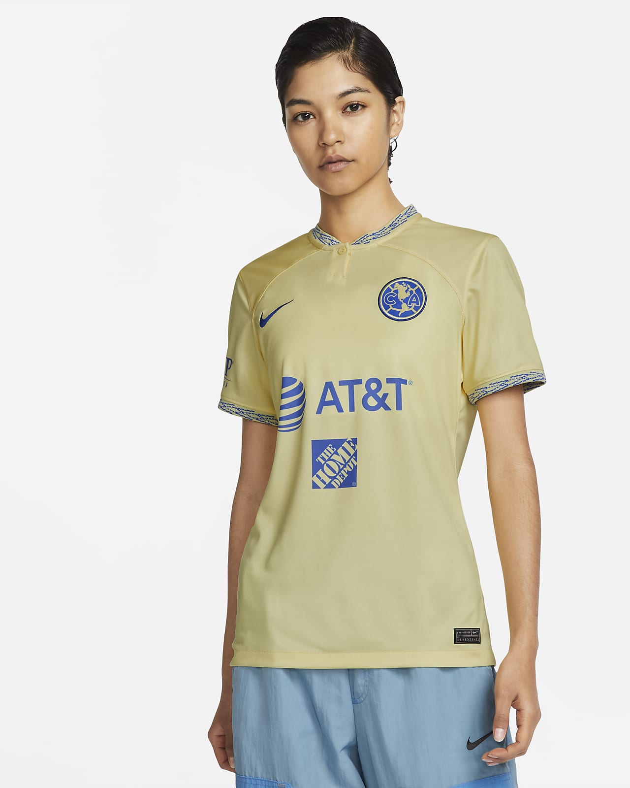 fotografía Corea logo Jersey de fútbol Nike Dri-FIT para mujer Club América local 2022/23  Stadium. Nike.com