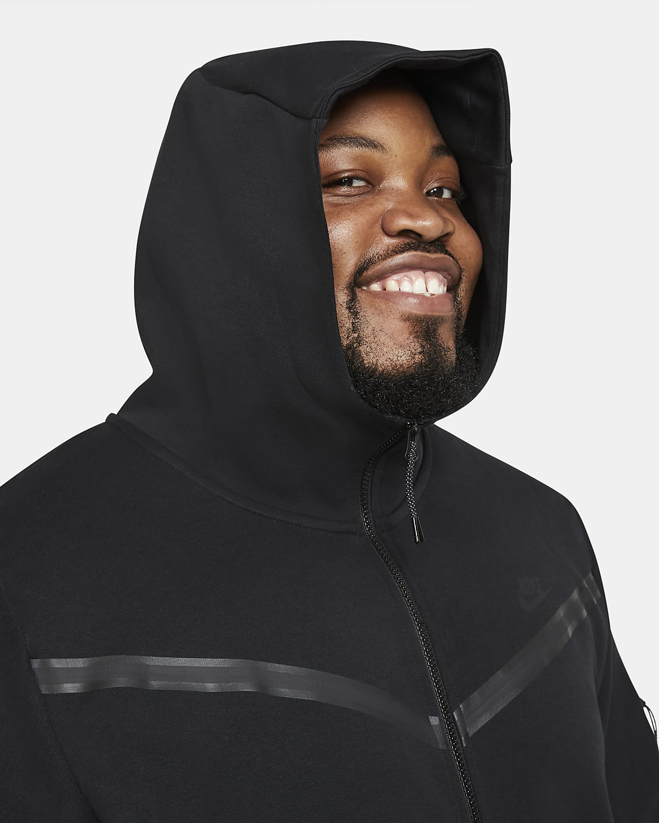 nike tech fleece black hoodie xs
