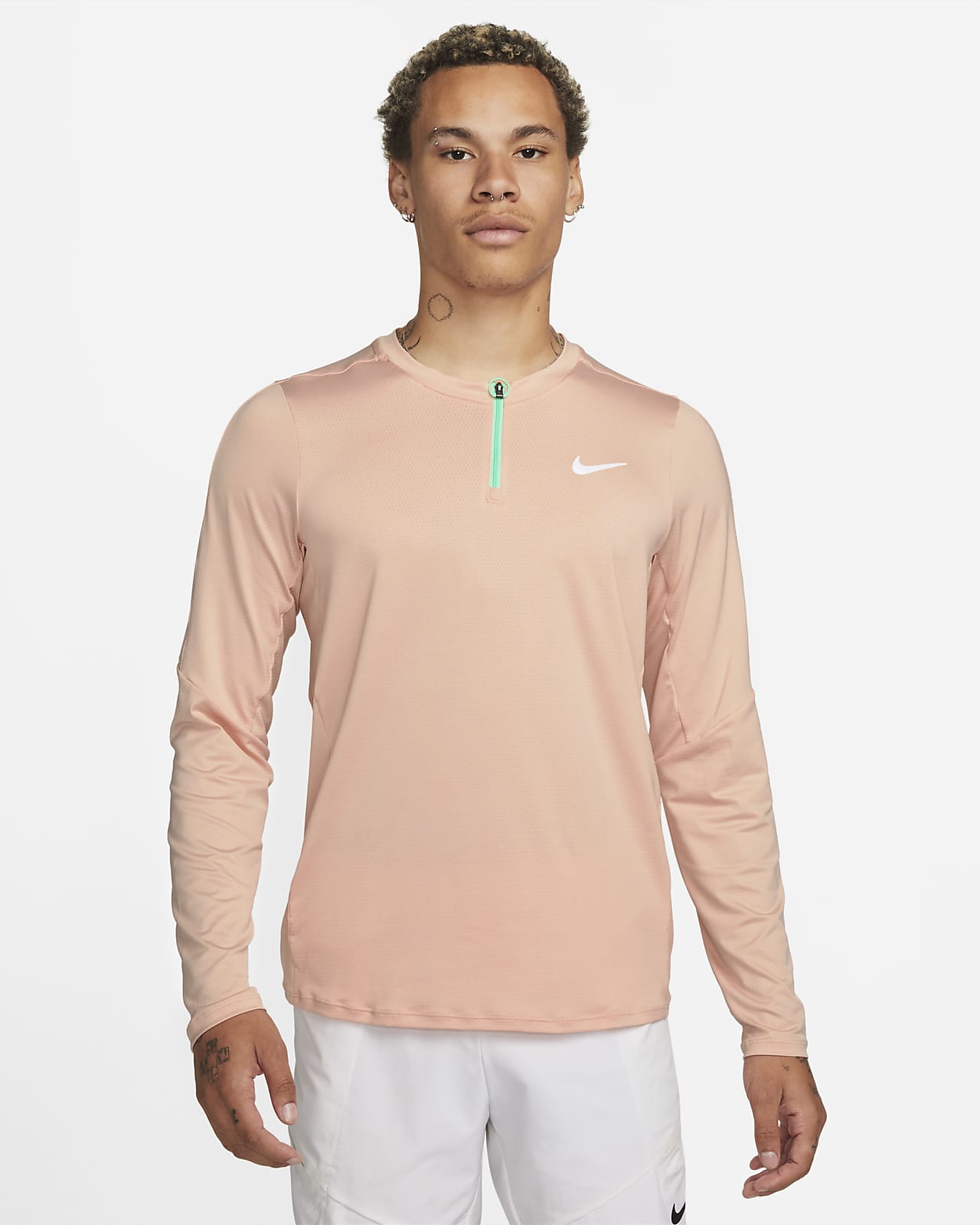 hazlo plano Dinámica sufrimiento NikeCourt Dri-FIT Advantage Camiseta de tenis con media cremallera - Hombre.  Nike ES